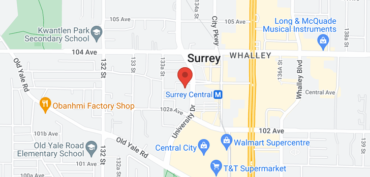 map of 711 13438 CENTRAL AVENUE